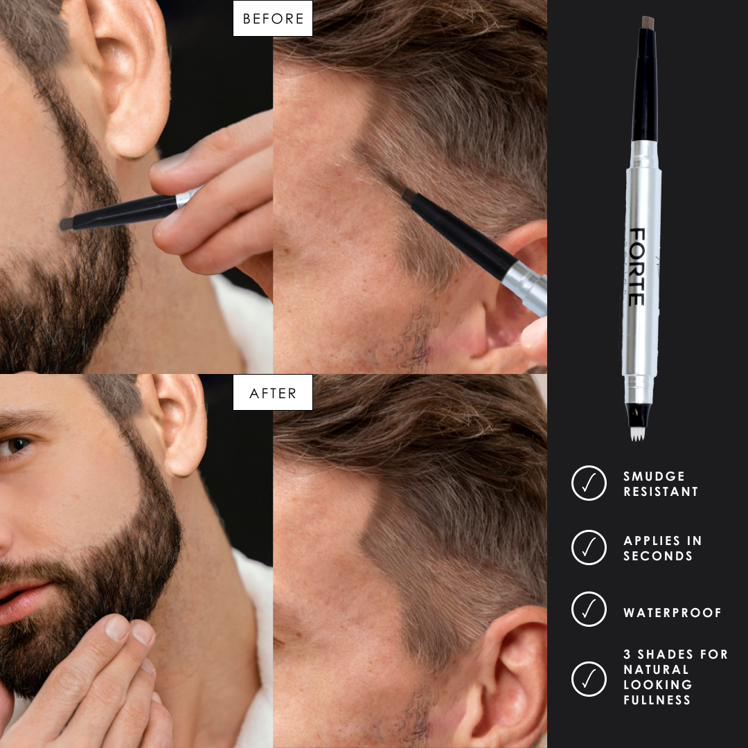 Beard and Hairline Pencil - Instant definition & Natural finish - 0.013 Oz | Forte Series - Forte Series