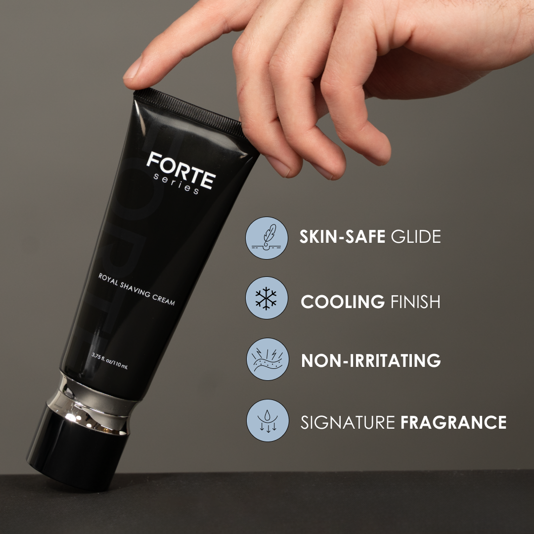 Royal Shaving Cream - Safe Shave and Reduced Irritation - 3.75 fl Oz | Forte Series - Forte Series