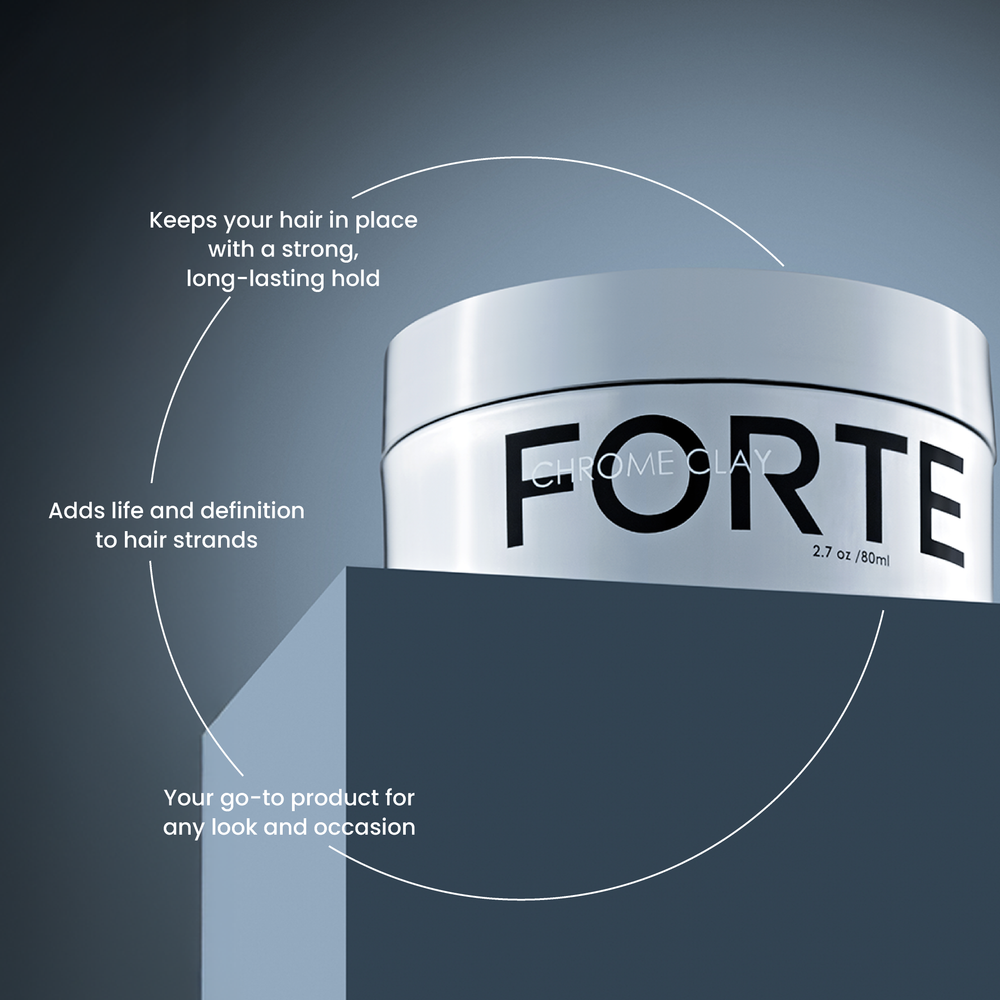 Chrome Clay - Strong Hold & Matte Finish 2.5 Oz - Forte Series