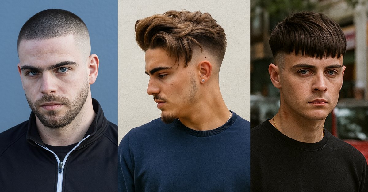 Modern skin fade haircuts for men 2025 featuring low skin fade, mid skin fade, and high skin fade styles