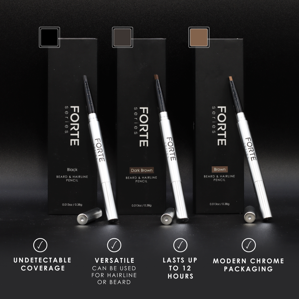 Beard and Hairline Pencil - Instant definition & Natural finish - 0.013 Oz | Forte Series - Forte Series
