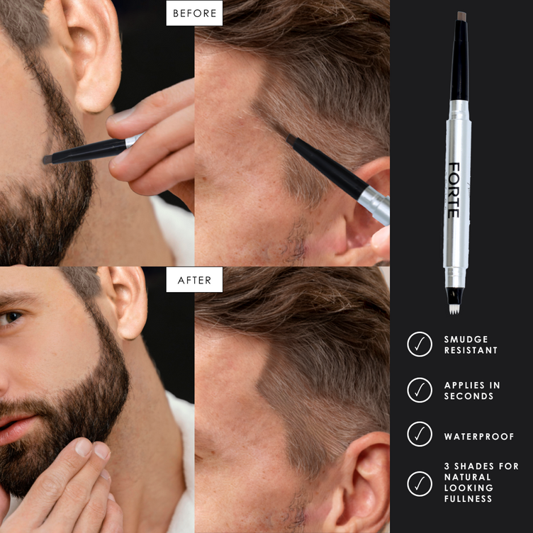 Beard and Hairline Pencil - Instant definition & Natural finish - 0.013 Oz | Forte Series