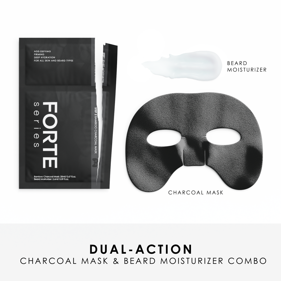 Bamboo Charcoal Face Mask - Intense Hydrating & Detoxifying - 4 pack | Forte Series - Forte Series
