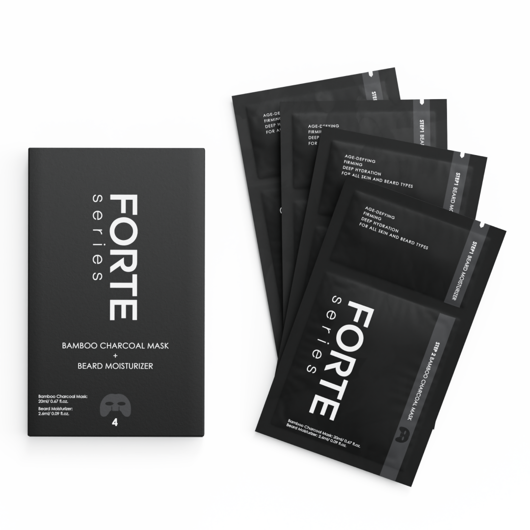 Bamboo Charcoal Face Mask - Intense Hydrating & Detoxifying - 4 pack | Forte Series - Forte Series