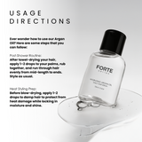 Hydrating Argan Oil - Smooths, Softens & Reduces Frizz 2.5 Oz - Forte Series