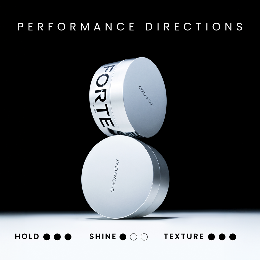 Chrome Clay - Strong Hold & Matte Finish 2.5 Oz - Forte Series