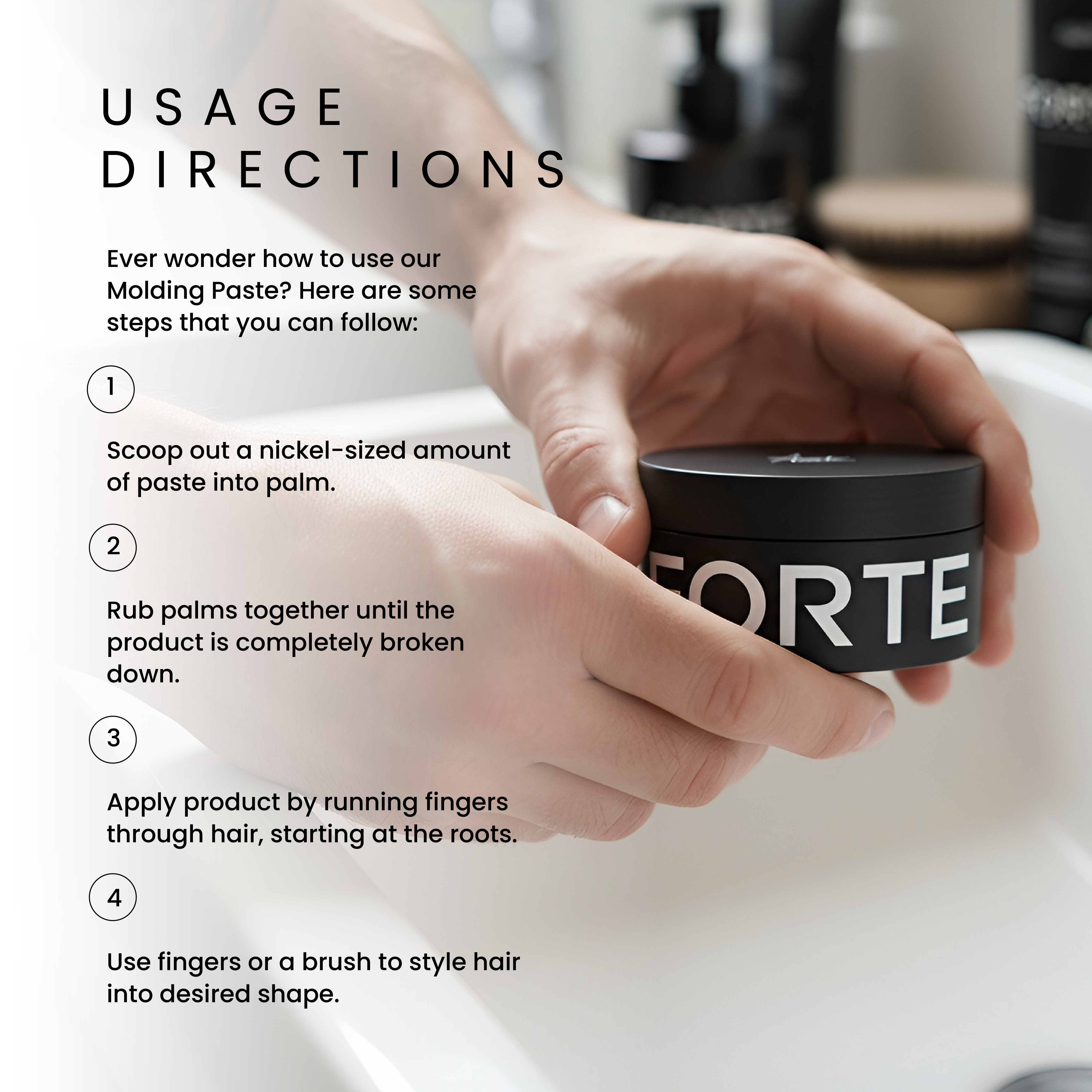 Molding Paste - Flexible Hold, Easy Washout - 2.5 Oz - Forte Series