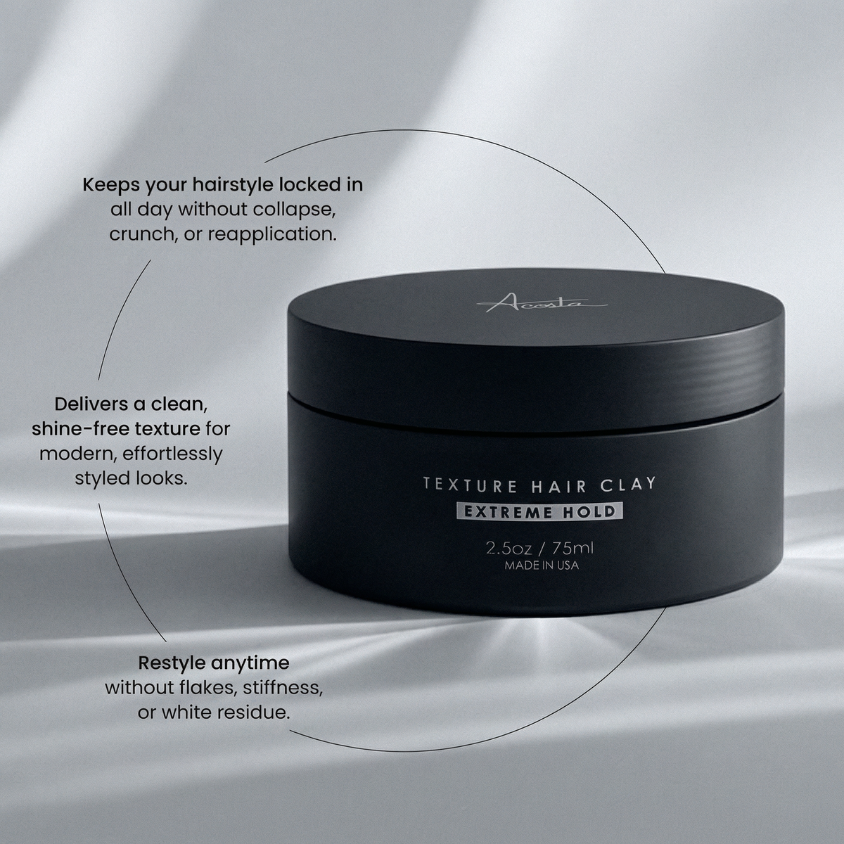 Texture Clay - Extreme Hold - Texture & Volume - 2.5 Oz - Forte Series