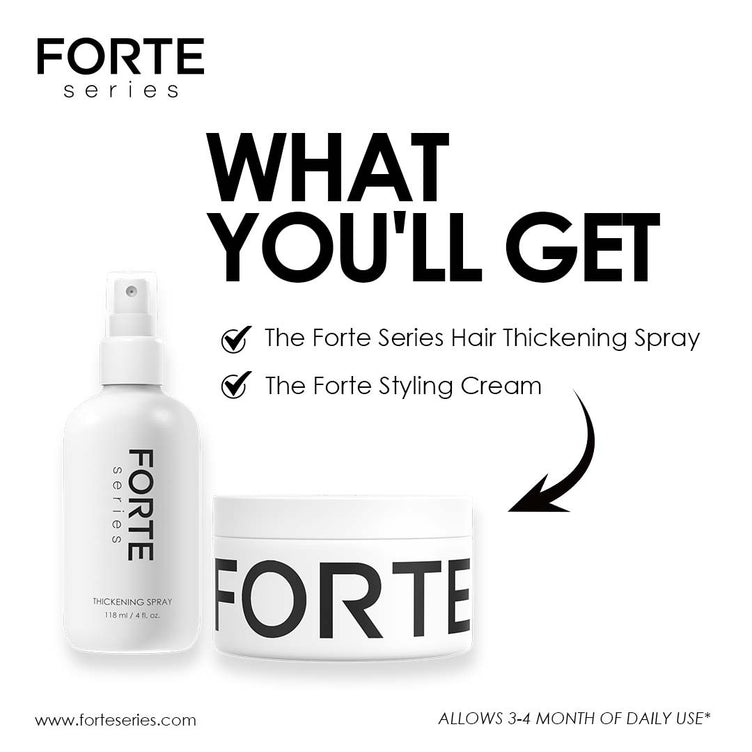 Hair Thickening Spray by Forte Series | Men's Hair Volume Spray | Hair  Volumizer with Biotin Peptide Complex | Pre-Styler Hair Thickener,  Volumizer